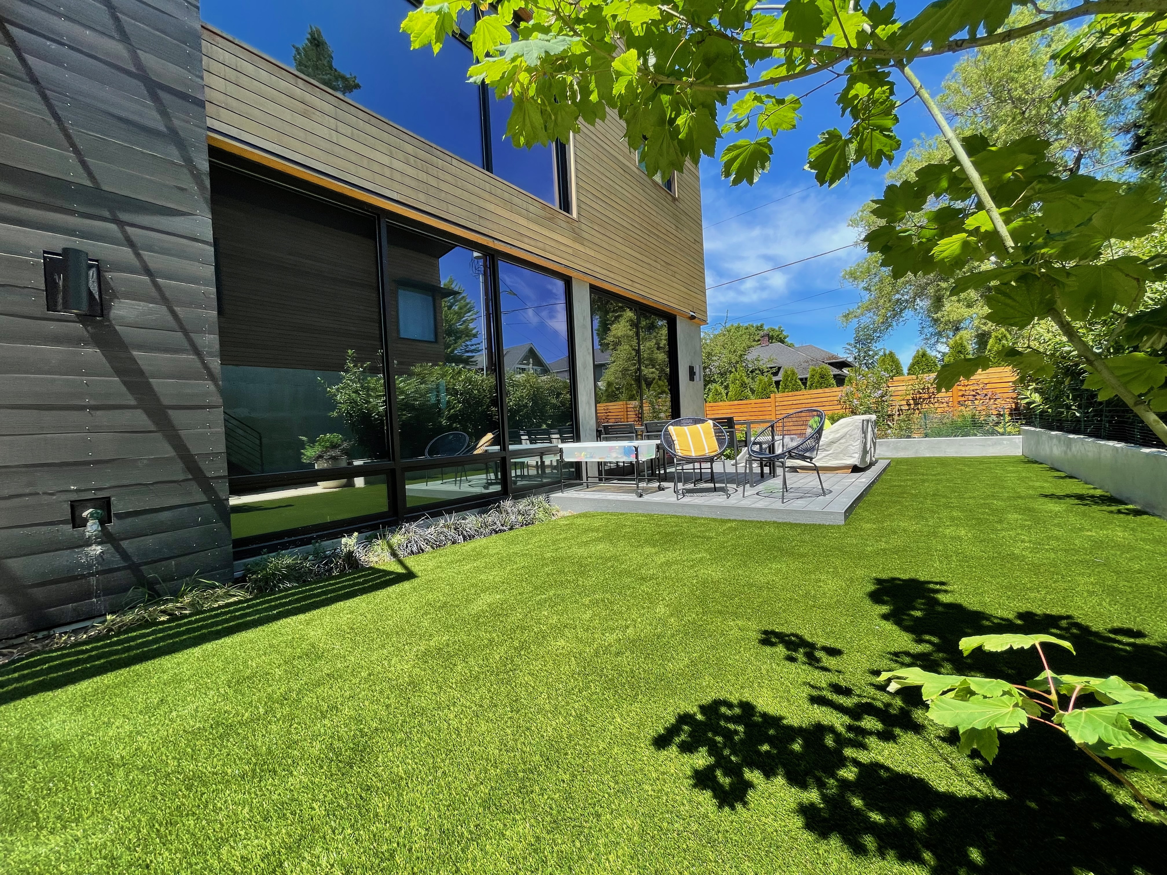 After turf installation